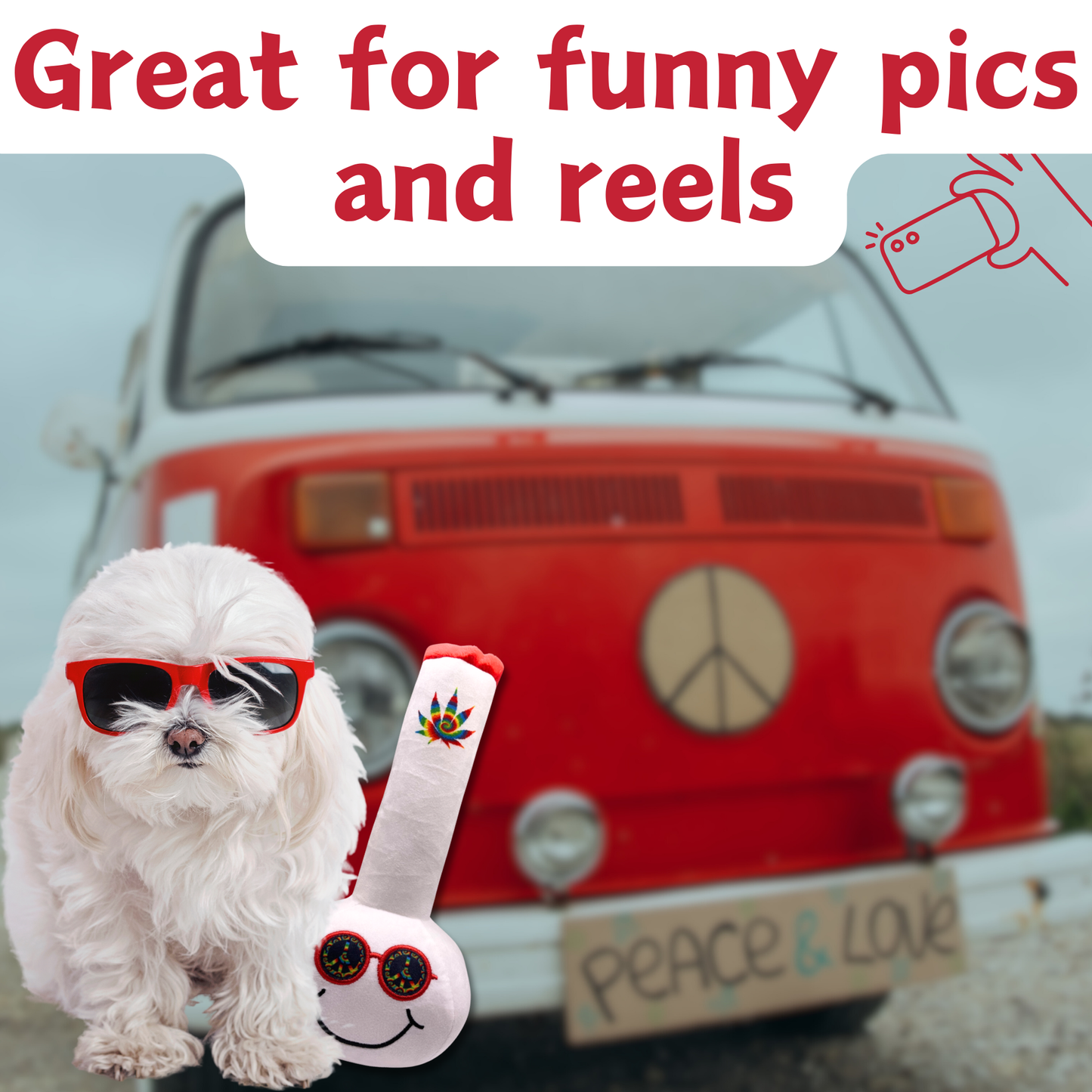 My Name is Billie Bong Plush Dog Toy