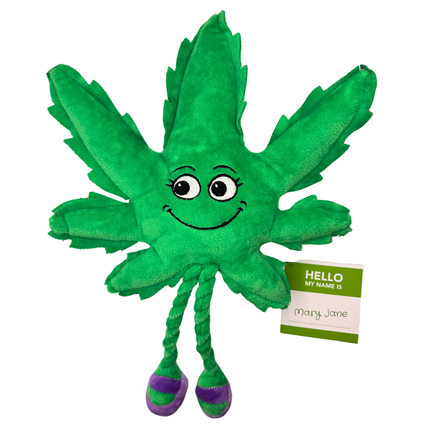 My Name is Mary Jane the Weed Leaf Stuffed Dog Toy