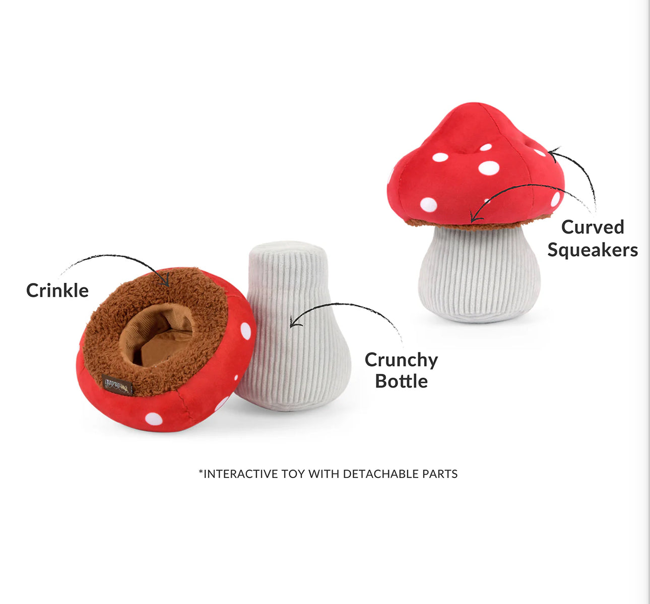 Blooming Buddies Mutt Mushroom Dog Toy by PLAY