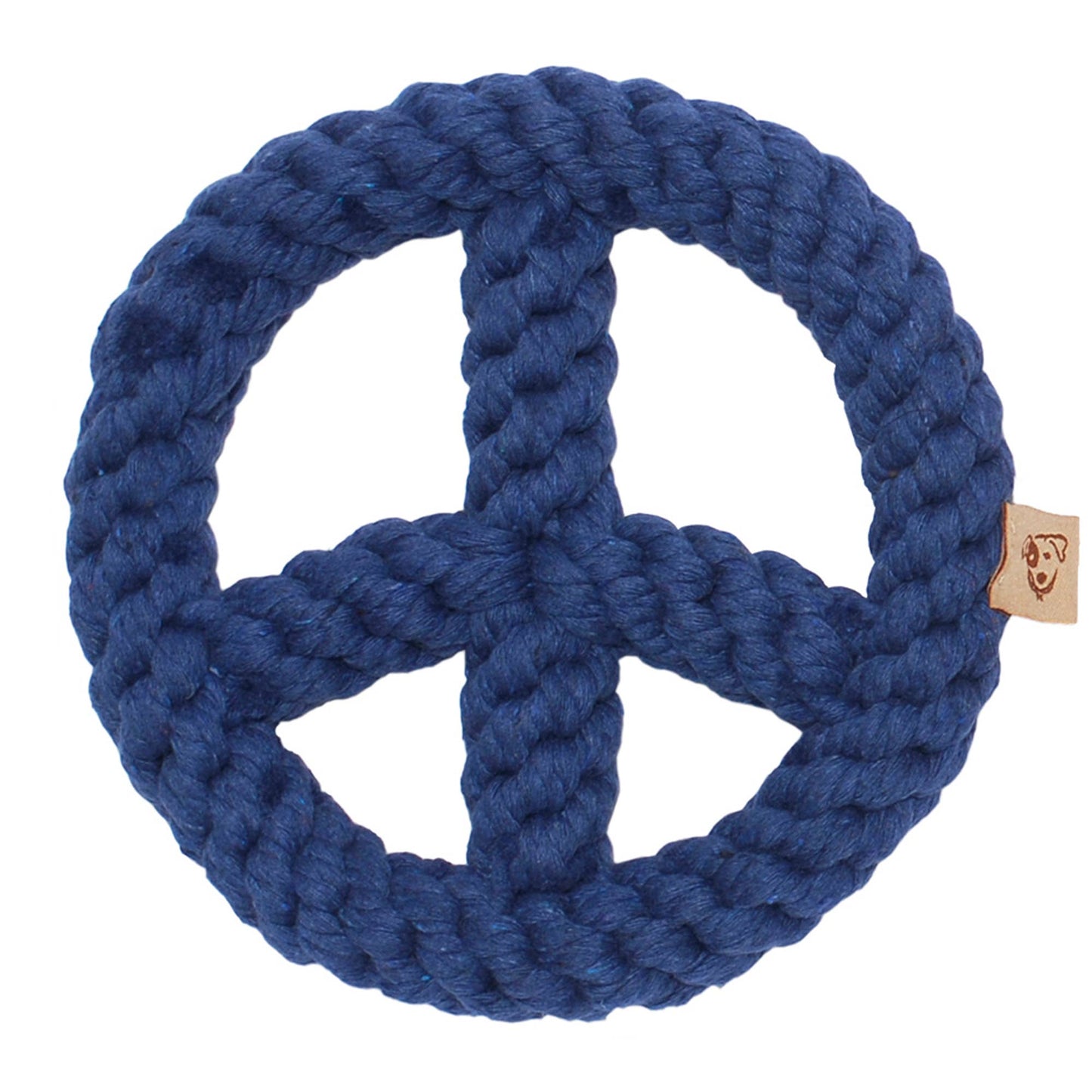 Blue Peace Sign Rope Toy