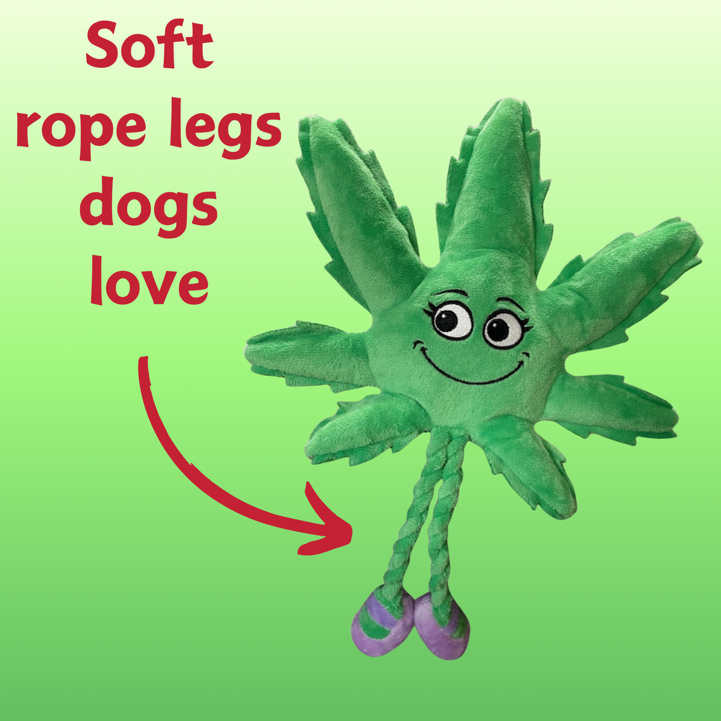 My Name is Mary Jane the Weed Leaf Stuffed Dog Toy