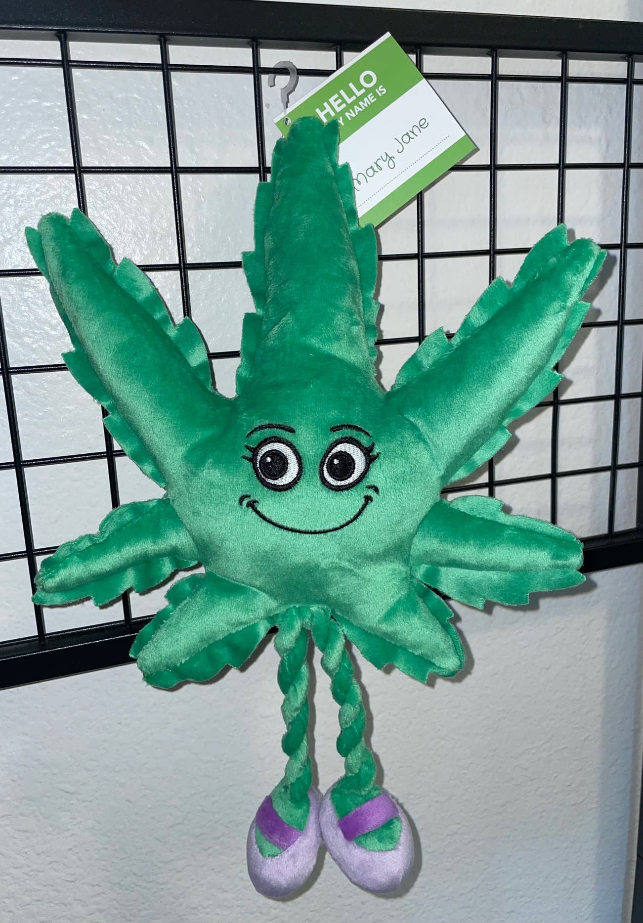 Mary Jane the Weed Leaf Cool Plush Squeaky Dog Toy