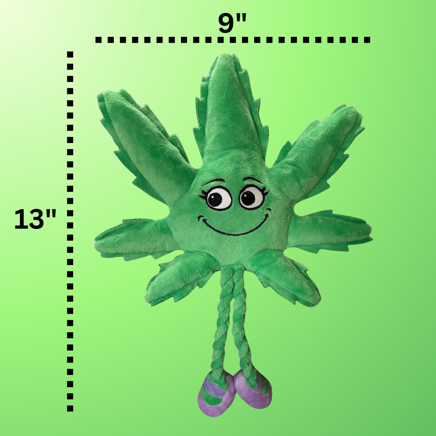 My Name is Mary Jane the Weed Leaf Stuffed Dog Toy