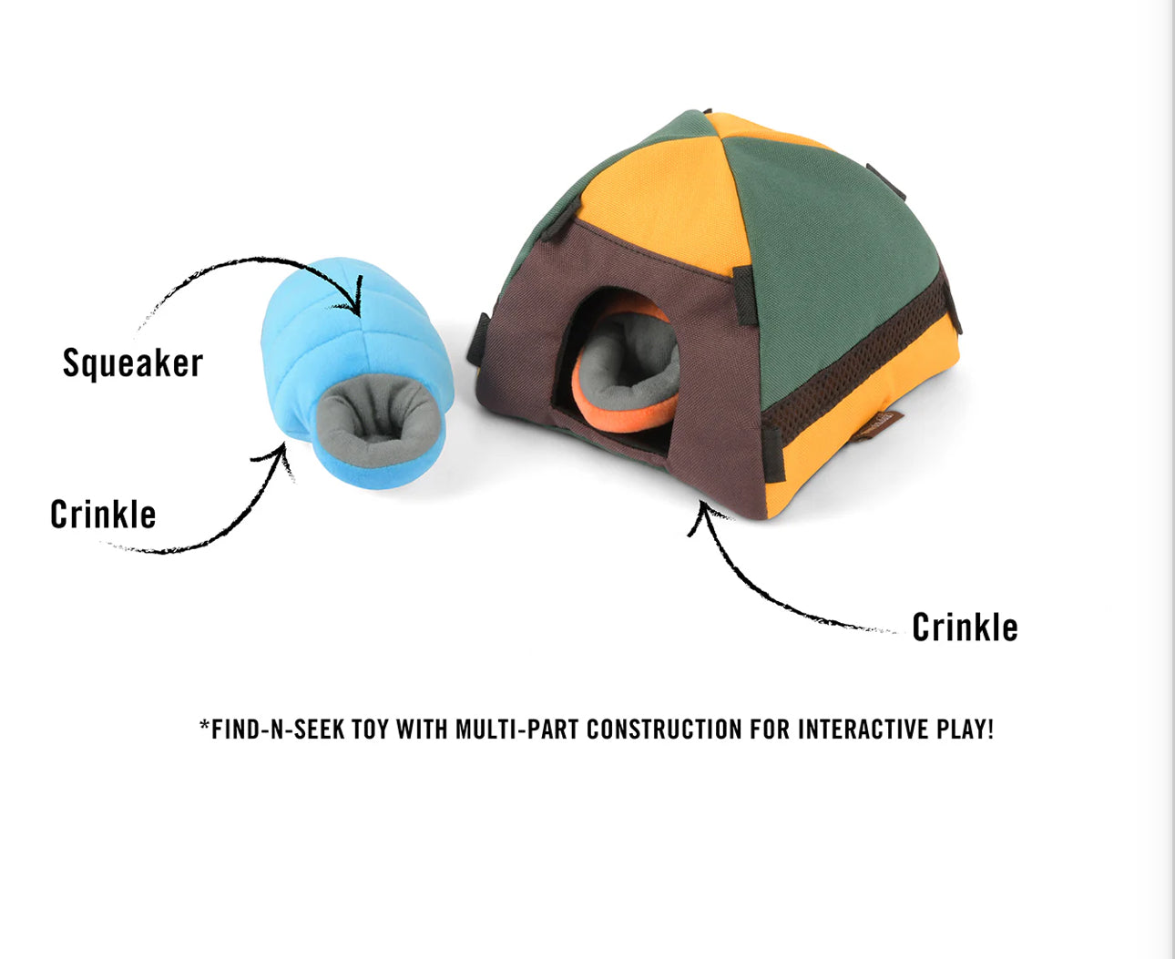 Trailblazing Tent Dog Toy by PLAY