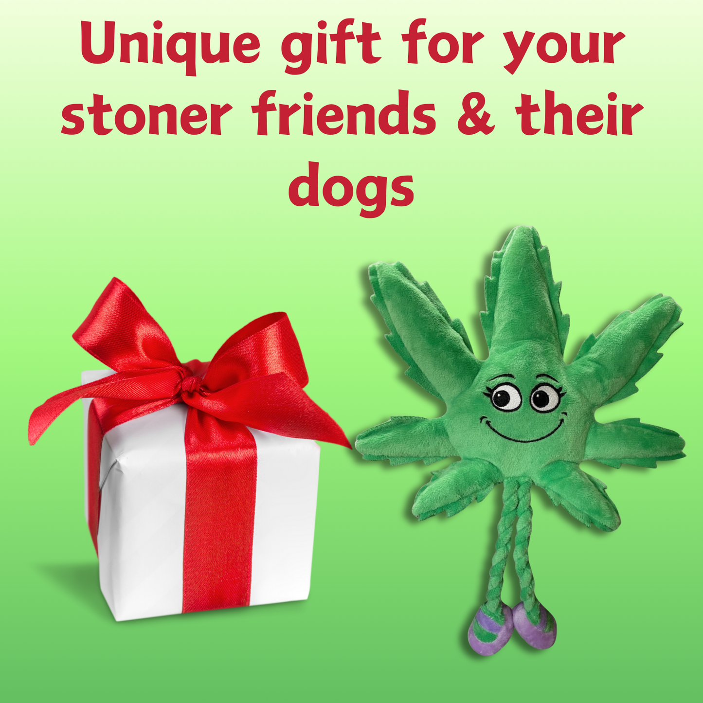 My Name is Mary Jane the Weed Leaf Stuffed Dog Toy