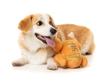 Gobble Gobble Me Up Plush Howliday Dog Toy by FuzzYard